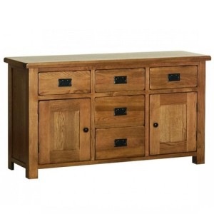 Devonshire Rustic Oak Furniture 4ft6 Dresser Base RS40