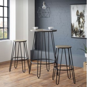 Julian Bowen Furniture Dalston Metal Round Bar Table