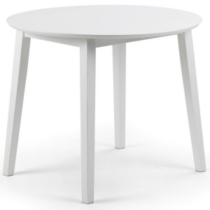 Julian Bowen Coast 90cm White Drop-leaf Dining Table