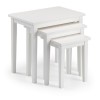 Julian Bowen Furniture Cleo Painted White Nest of Tables