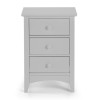 Julian Bowen Dove Grey Painted Furniture Cameo 3 Drawer BedsideTable