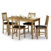 Julian Bowen Solid Oak Furniture Coxmoor 3 Slat Dining Chair Pair