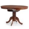 Julian Bowen Canterbury Round to Oval Mahogany Extending Dining Table