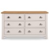 Julian Bowen Painted Furniture Richmond Grey Wide 6 Chest of Drawers
