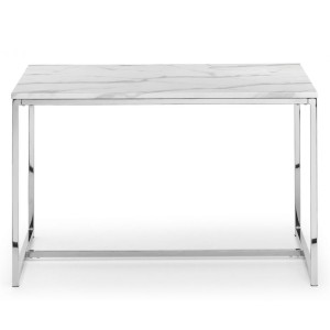 Julian Bowen Metal and Marble Furniture Scala 120cm Dining Table