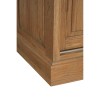 Premier Lyon Oak Furniture Sliding Doors Glass Cabinet 5501637
