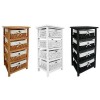 Coral Rustic Painted Furniture White Storage Unit with 4 Drawers 2402189