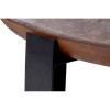 Templar Bronze Finish Wood and Black Iron Round Coffee Table (Pair)