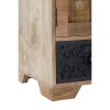 Mallani Bohemian Furniture Mango Wood Leather Low Sideboard 5502352