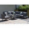 Maze Lounge Outdoor Fabric Cove Flanelle Large Corner Sofa Group