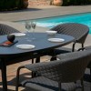 Maze Lounge Outdoor Fabric Pebble Charcoal 6 Seat Oval Dining Set