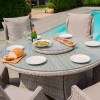 Maze Rattan Garden Furniture Cotswolds Reclining 6 Seat Round Dining Set