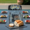 Maze Lounge Outdoor Fabric Zest Charcoal 8 Seat Rectangular Fire Pit Dining Set