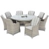 Oxford 8 Seat Round Ice Bucket Dining Set with Venice Chairs