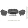 Maze Lounge Outdoor Fabric Ambition 3 Seat Sofa Set in Taupe