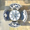 Maze Rattan Garden Furniture Ascot Round Sofa Dining Set with Rising Table