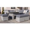 Maze Rattan Garden Furniture Ascot Deluxe Corner Dining Set with Rising Table & Ice Bucket