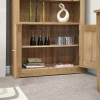 Torino Solid Oak Furniture 2 Door Bookcase