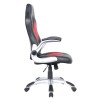 Talladega Black and Red Faux Leather Racing Office Chair