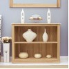 Mobel Oak Furniture Low Bookcase COR01B