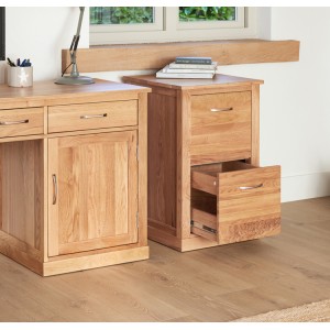 Mobel Oak Furniture 2 Drawer Filing Cabinet COR07A