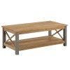 Urban Elegance Reclaimed Wood Furniture Coffee Table with Shelf VPR08A