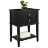 Franklin Wooden Furniture Black Accent Table with 2 Drawers 5062596COMUK