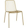 Porthcawl Metal Furniture Gold Wire Dining Chairs (Pair)