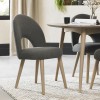 Bentley Designs Dansk Oak Furniture Cold Steel Dining Chair (Pair)