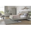 Montreux Urban Grey Painted Pebble Grey Fabric Upholstered 5ft King Size Bedstead