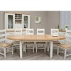 Deluxe Solid Oak Grey Painted Furniture Oval Dining Table 167-247cm
