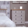 Diamond Oak Top Grey Painted Furniture 2 over 3 Chest of Drawers