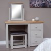 Diamond Oak Grey Painted Furniture Dressing Table & Stool Set