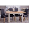 Diamond Oak Top Grey Painted Furniture Small Extending Dining Table
