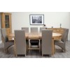 Deluxe Solid Oak Furniture Super Oval Extending 6-10 Seater Table