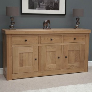 Bordeaux Solid Oak Furniture 3 Door 3 Drawer Sideboard  RG93DSB