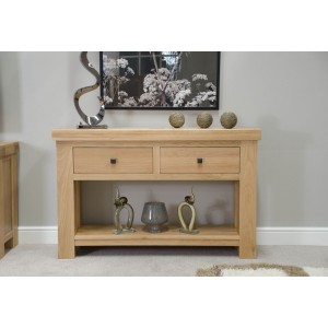 Bordeaux Solid Oak Furniture Console Table RG9HT