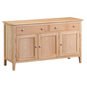 Bergen Oak Furniture 3 Door Sideboard