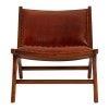 Mallani Bohemian Furniture Antique Brown Leather Angled Chair 5501999