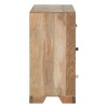Mallani Bohemian Furniture Mango Wood Leather Tall Sideboard 5502353