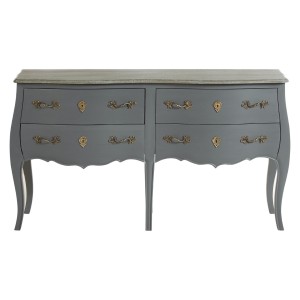 Loire Painted Furniture Light Grey 4 Drawer Double Chest 5502151