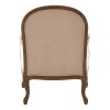 Loire Painted Furniture Mahogany and Beige Fabric Armchair 5502152