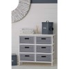 Coral Rustic White and Grey Furniture 6 Drawer Storage Chest 2404022