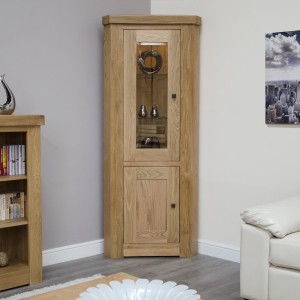 Bordeaux Solid Oak Furniture Corner Display Unit RG9CORDU