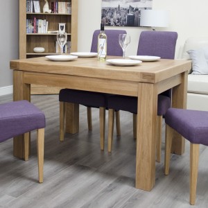 Bordeaux Solid Oak Furniture Single Leaf Extending Table RG9SMEXT