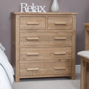Opus Solid Oak Furniture 2 over 3 Chest of Drawers