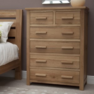 Opus Solid Oak Furniture 2 over 4 Chest of Drawers