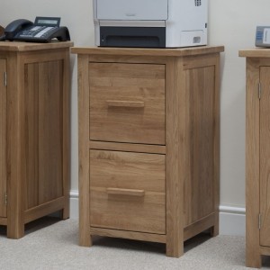 Opus Solid Oak Furniture 2 Drawer Filing Cabinet  