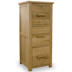 Opus Solid Oak Furniture 3 Drawer Filing Cabinet