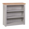 Diamond Oak Top Grey Painted Furniture Small Bookcase
